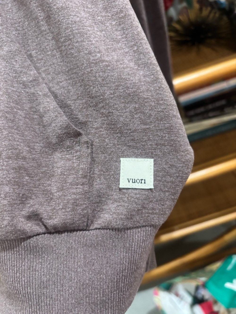 Vuori Women's Hooded Pullover Sweatshirt - Heather Mauve - Picture 2 of 5